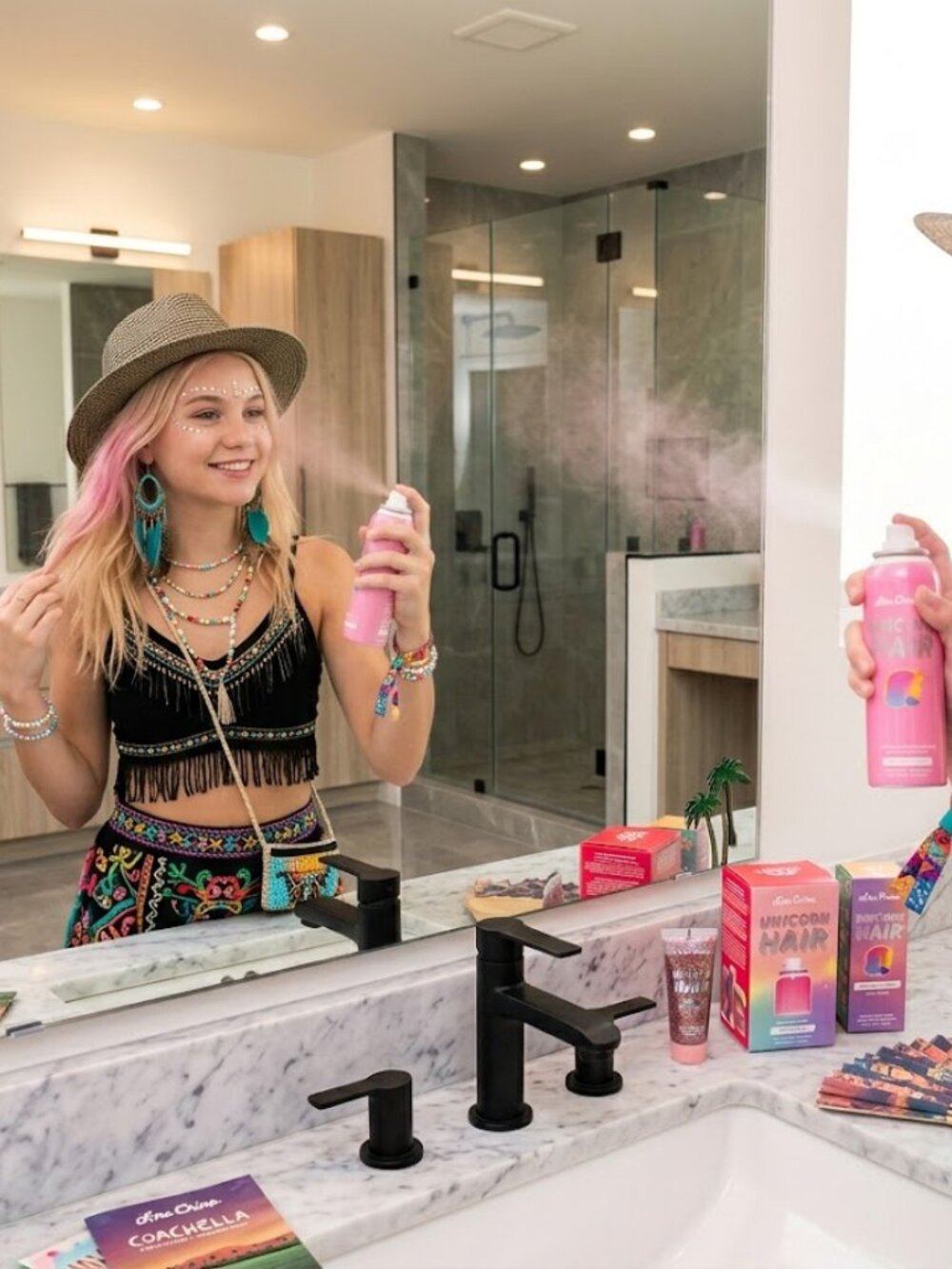 Lime Crime Pink Unicorn Hair Mist - Temporary Color - Petal - NIB